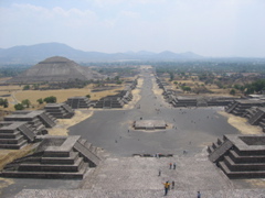 View from the top of the pyramid of the sun