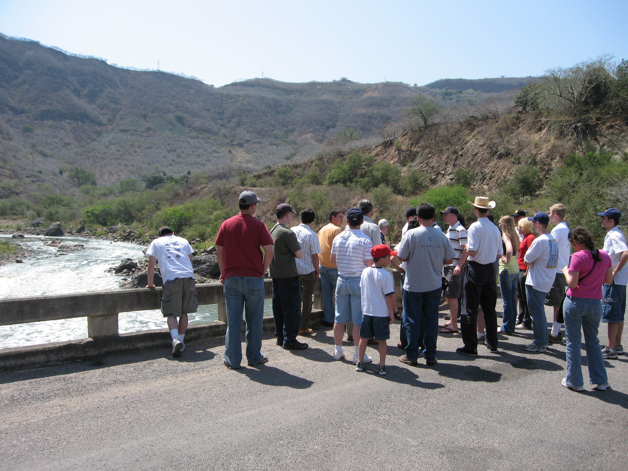 ITESO and BYU students visit the Santiago River
		 near Guadalajara.